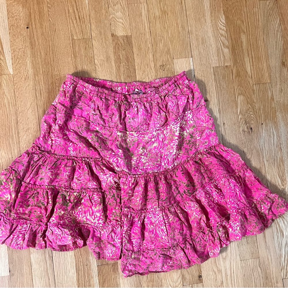 super cute pink and gold ruffled fairy skirt